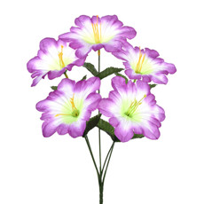 Imagem de BUQUÊ DECORATIVO DE LÍRIO POPPY LAVANDA EM PLÁSTICO MOLDÁVEL 35X16 CM - GRILLO - Grillo Ltda