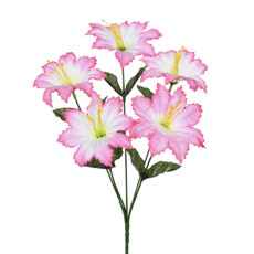 Imagem de BUQUÊ DECORATIVO DE PETUNIA ROSA EM PLÁSTICO MOLDÁVEL 35X16 CM - GRILLO - Grillo Ltda