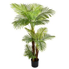 Imagem de PALMEIRA ARECA DECORATIVA COM FOLHAS VERDE EM PLÁSTICO TOQUE REAL 140X81 CM - GRILLO - Grillo Ltda