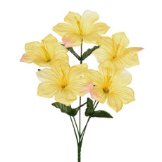 Imagem de BUQUÊ DECORATIVO DE LÍRIO ESTRELA AMARELO EM PLÁSTICO MOLDÁVEL 32X18 CM - GRILLO - Grillo Ltda
