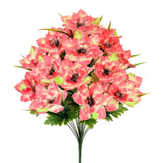 Imagem de BUQUÊ DECORATIVO DE DÁLIA COR ROSA EM PLÁSTICO MOLDÁVEL 54X35 CM - GRILLO - Grillo Ltda