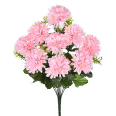Imagem de BUQUÊ DECORATIVO DE CRISÂNTEMO ROSA EM PLÁSTICO MOLDÁVEL 40X22 CM - GRILLO - Grillo Ltda