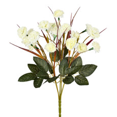 Imagem de BUQUÊ DECORATIVO DE MINI CRISÂNTEMO CREME EM PLÁSTICO MOLDÁVEL 30X18 CM - GRILLO - Grillo Ltda