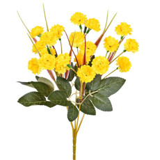 Imagem de BUQUÊ DECORATIVO DE MINI CRISÂNTEMO AMARELO EM PLÁSTICO MOLDÁVEL 30X18 CM - GRILLO - Grillo Ltda