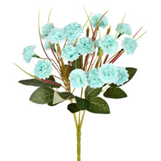 Imagem de BUQUÊ DECORATIVO DE MINI CRISÂNTEMO AZUL EM PLÁSTICO MOLDÁVEL 30X18 CM - GRILLO - Grillo Ltda