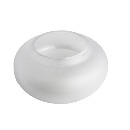 Imagem CENTRO DE MESA REDONDO FOSCO DECORATIVO EM VIDRO 33X12 CM - CROSS