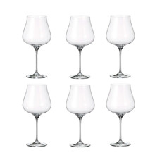 Imagem de JOGO DE 6 TAÇAS PARA VINHO BURGUNDY LIMOSA 740ML EM CRISTAL 24X10X10 CM - BOHEMIA - Full Fit Industria Importacao E Comercio Ltda.
