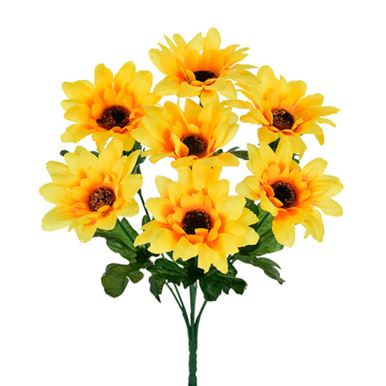Imagem BUQUÊ DE GIRASOL DECORATIVO EM PLÁSTICO MOLDÁVEL 31X14 CM - GRILLO