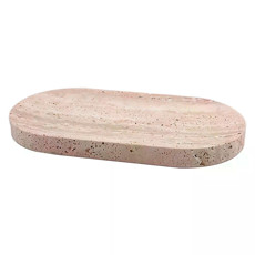 Imagem de BANDEJA DECORATIVA EM PEDRA BEGE 30X15CM - Cross Comercial Ltda