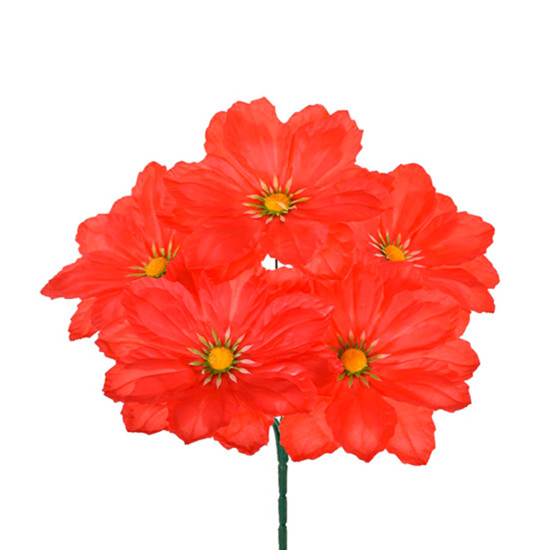 Imagem BUQUÊ DE DÁLIA VERMELHO DECORATIVO EM PLÁSTICO MOLDÁVEL 33X22 CM - GRILLO