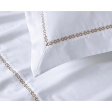 Imagem de JOGO DE CAMA KING 4 PEÇAS MONTAGGIO BRANCO CARVALHO EM ALGODÃO - TRUSSARDI - Karsten S.A 