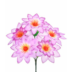 Imagem de BUQUÊ DECORATIVO DE DÁLIA ESTRELA LAVANDA EM PLÁSTICO MOLDÁVEL 33X26 CM - GRILLO - Grillo Ltda