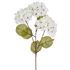 Imagem de HASTE DECORATIVA EM PLÁSTICO MOLDÁVEL DE HORTÊNSIA CREME 71X26 CM - GRILLO - Grillo Ltda