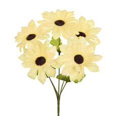 Imagem de BUQUÊ DECORATIVO EM PLÁSTICO MOLDÁVEL DE GERBERA BEGE 30X14 CM - GRILLO - Grillo Ltda
