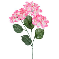 Imagem de HASTE DECORATIVA EM PLÁSTICO MOLDÁVEL DE HORTÊNSIA ROSA 71X26 CM - GRILLO - Grillo Ltda