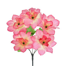 Imagem de BUQUÊ DECORATIVO DE DÁLIA ROSA EM PLÁSTICO MOLDÁVEL 33X23 CM - GRILLO - Grillo Ltda