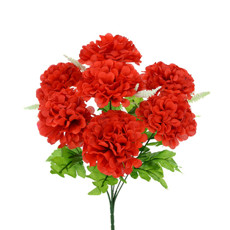 Imagem de BUQUÊ DECORATIVO EM PLÁSTICO MOLDÁVEL DE CRISÂNTEMO VERMELHO 38X20 CM - GRILLO - Grillo Ltda