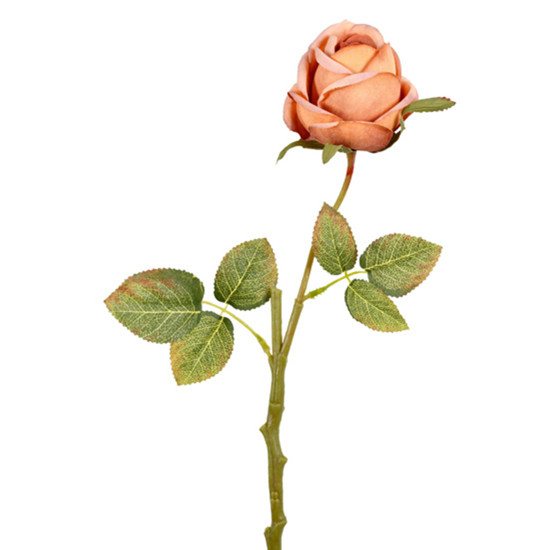 Imagem HASTE DECORATIVA DE ROSA COR VERMELHO OUTONO EM PLÁSTICO MOLDÁVEL 39X10 CM - GRILLO