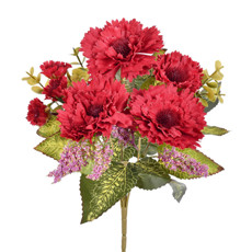 Imagem de BUQUÊ DECORATIVO DE GERBERA VERMELHA EM PLÁSTICO MOLDÁVEL 29X17 CM - GRILLO - Grillo Ltda