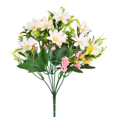 Imagem de BUQUÊ DECORATIVO DE MARGARIDA ROSA EM PLÁSTICO MOLDÁVEL 30X11 CM - GRILLO - Grillo Ltda