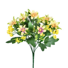 Imagem de BUQUÊ DECORATIVO DE MARGARIDA AMARELA EM PLÁSTICO MOLDÁVEL 30X11 CM - GRILLO - Grillo Ltda