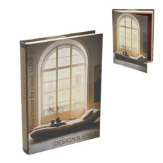 Imagem de CAIXA LIVRO DECORATIVA EM MDF REVESTIDA EM TECIDO 5X36X27 CM - MABRUK - Mabruk Importacao E Comercio Ltda