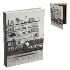 Imagem de CAIXA LIVRO DECORATIVA EM MDF REVESTIDA EM TECIDO 5X36X27 CM - MABRUK - Mabruk Importacao E Comercio Ltda
