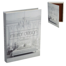 Imagem de CAIXA LIVRO DECORATIVA EM MDF REVESTIDA EM TECIDO 5X36X27 CM - MABRUK - Mabruk Importacao E Comercio Ltda
