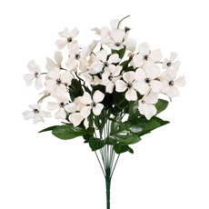 Imagem de BUQUÊ DECORATIVO DE DOGWOOD CREME EM PLÁSTICO MOLDÁVEL 54X32 CM - GRILLO - Grillo Ltda