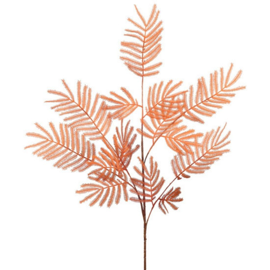 Imagem HASTE DECORATIVA DE SAMAMBAIA LARANJA VERDE EM PLÁSTICO MOLDÁVEL 88X20 CM - GRILLO