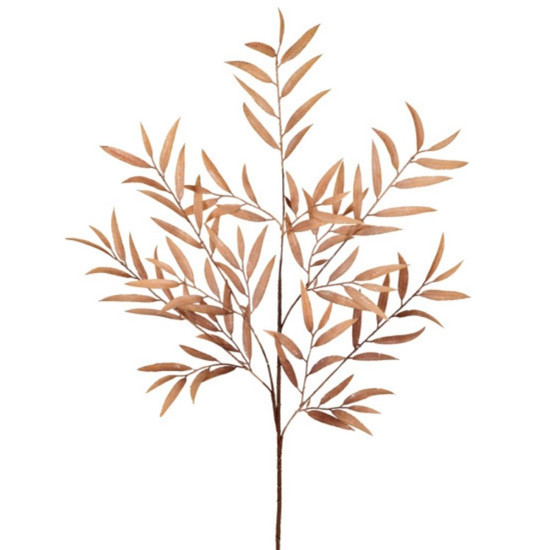 Imagem HASTE DE FOLHAS MARROM DE PALMEIRA EM PLÁSTICO MOLDÁVEL 90X21 CM - GRILLO