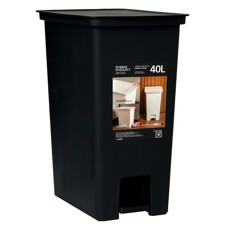 Imagem de LIXEIRA 40L EM PLÁSTICO PRETO COM PEDAL 54X29X41 CM - PARAMOUNT INDUSTRIA - Paramount Ind E Com De Plast Ltda