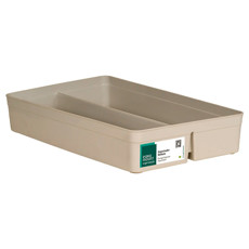 Imagem de ORGANIZADOR MODULAR EM PLÁSTICO CREME DUAS DIVISÓRIAS 7X40X25 CM - PARAMOUNT IND - Paramount Ind E Com De Plast Ltda