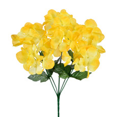 Imagem de BUQUÊ DECORATIVO DE HORTÊNSIA AMARELA EM PLÁSTICO MOLDÁVEL 35X23 CM - GRILLO - Grillo Ltda
