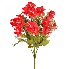 Imagem de BUQUÊ DECORATIVO DE MINI ORQUÍDEAS VERMELHAS EM PLÁSTICO MOLDÁVEL 37X23 CM - GRILLO - Grillo Ltda