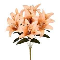 Imagem de BUQUÊ DECORATIVO DE LÍRIO CAFÉ EM PLÁSTICO MOLDÁVEL 47X29 CM - GRILLO - Grillo Ltda