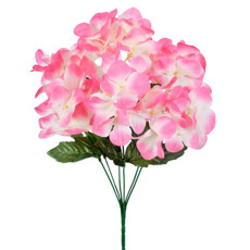 Imagem de BUQUÊ DECORATIVO DE HORTÊNSIA ROSA EM PLÁSTICO MOLDÁVEL 35X23 CM - GRILLO - Grillo Ltda