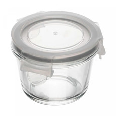 Imagem de POTE REDONDO HERMÉTICO 130ML EM VIDRO COM TAMPA 6X8X8 CM - LYOR - Coliseu Presentes Ltda