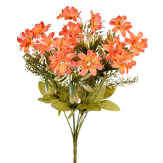 Imagem de BUQUÊ DECORATIVO DE MINI ORQUÍDEA LARANJA EM PLÁSTICO MOLDÁVEL 37X23 CM - GRILLO - Grillo Ltda