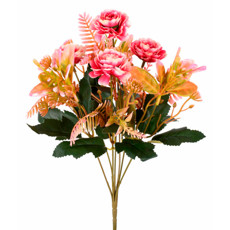 Imagem de BUQUÊ DECORATIVO DE MINI PEÔNIA BEAUTY EM PLÁSTICO MOLDÁVEL 30X15 CM - GRILLO - Grillo Ltda