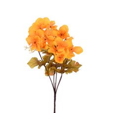 Imagem de BUQUÊ DECORATIVO DE HORTÊNSIA AMARELO OUTONO EM PLÁSTICO MOLDÁVEL 33X15 CM - GRILLO - Grillo Ltda