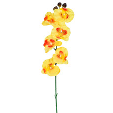 Imagem de HASTE DECORATIVA DEORQUÍDEA PHALAENOPSIS AMARELA EM PLÁSTICO MOLDÁVEL - GRILLO - Grillo Ltda
