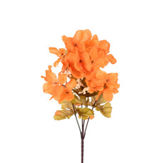 Imagem de BUQUÊ DECORATIVO DE HORTÊNSIA LARANJA OUTONO EM PLÁSTICO MOLDÁVEL 33X15 CM - GRILLO - Grillo Ltda