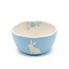 Imagem de BOWL DECORATIVO EM PORCELANA AZUL 5X10X10 CM - TOK DA CASA - Cromus Embalagens Ind. E Com. Ltda