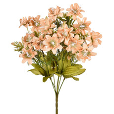 Imagem de BUQUÊ DECORATIVO DE MINI ORQUÍDEAS CAFÉ EM PLÁSTICO MOLDÁVEL 37X23 CM - GRILLO - Grillo Ltda