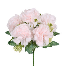 Imagem de BUQUÊ DECORATIVO DE PEÔNIA ROSA EM PLÁSTICO MOLDÁVEL 25X20 CM - GRILLO - Grillo Ltda