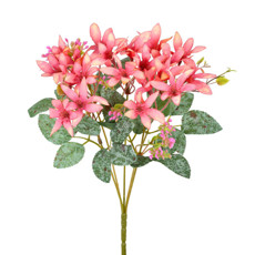 Imagem de BUQUÊ DECORATIVO DE LÍRIOS DO CAMPO ROSA EM PLÁSTICO MOLDÁVEL 30X20 CM - GRILLO - Grillo Ltda