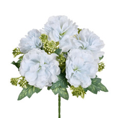 Imagem de BUQUÊ DECORATIVO DE PEÔNIA AZUL EM PLÁSTICO MOLDÁVEL 25X20 CM - GRILLO - Grillo Ltda