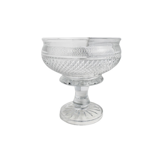 Imagem CENTRO DE MESA DECORATIVO EM VIDRO TRANSPARENTE COM PÉ 21X19 CM - GRILLO59427