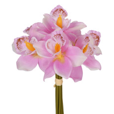Imagem de RAMALHETE DECORATIVO DE CYMBIDIUM LILÁS EM PLÁSTICO MOLDÁVEL 27X15 CM - GRILLO - Grillo Ltda